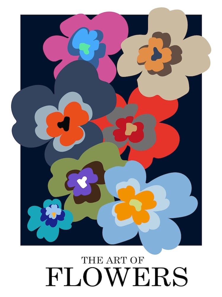 The Art Of Flowers Blue