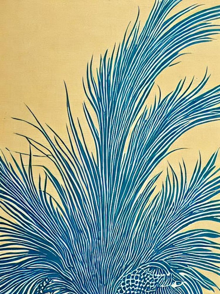 Glaucus Atlanticus (Blue Dragon) II Linocut