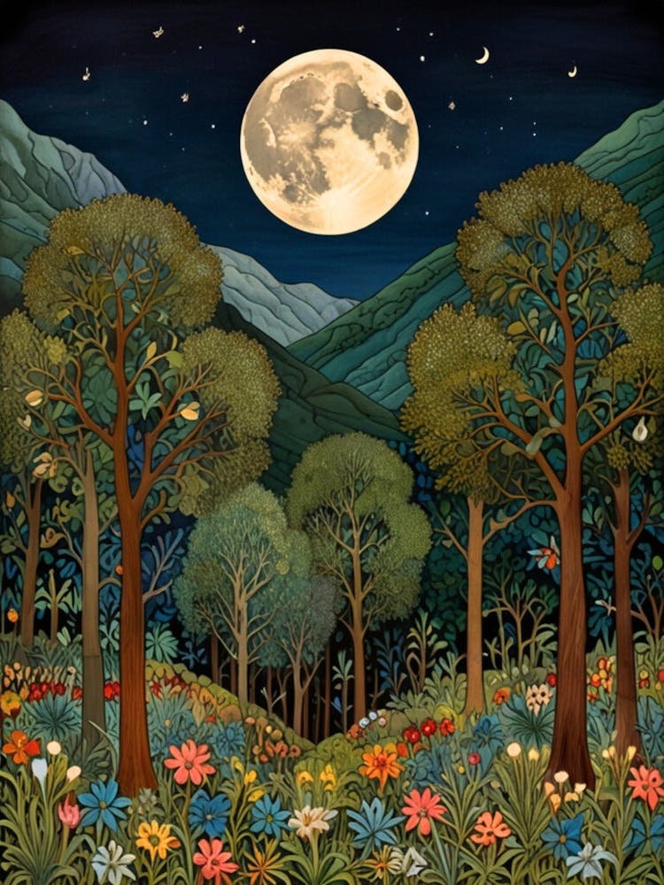 William Morris Moonlight In The Forest 223