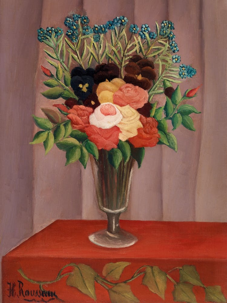 Bouquet Of Flowers, Henri Rousseau
