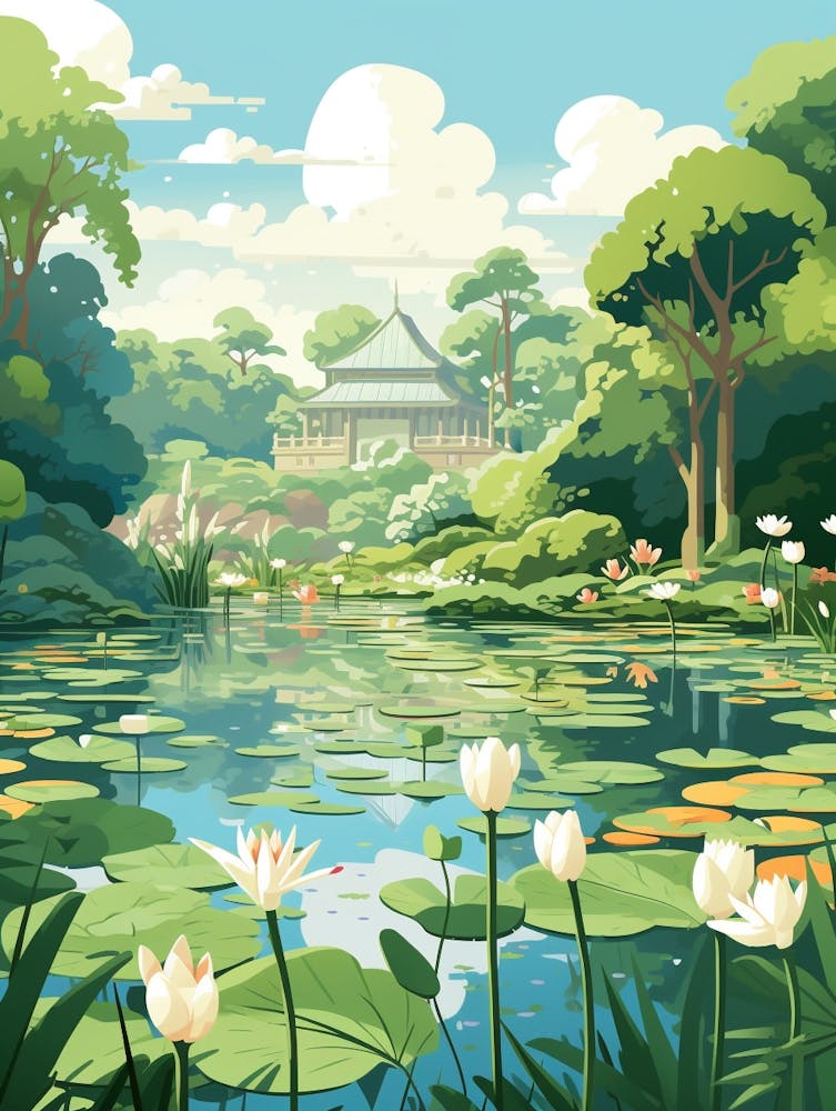 Singapore Botanic Gardens Singapur Illustration 2