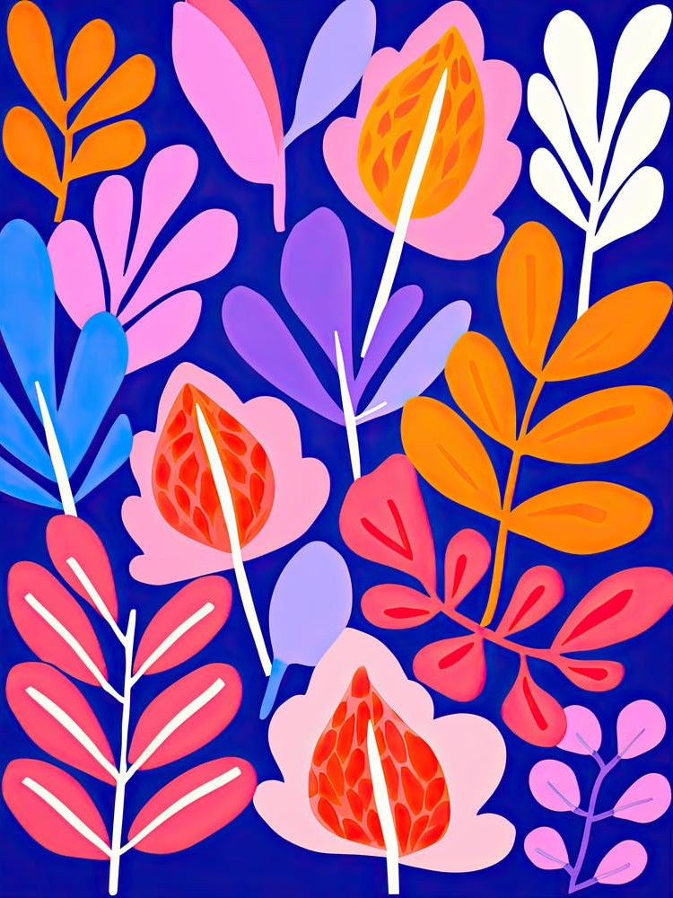 Vibrant Blooms at the Flower Market, Inspired by Henri Matisse