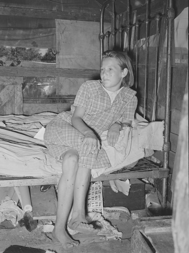 Daughter Of Family Living In Mays Avenue Camp,Oklahoma City, Oklahoma, This Family Had Been Farmers In Oklahoma