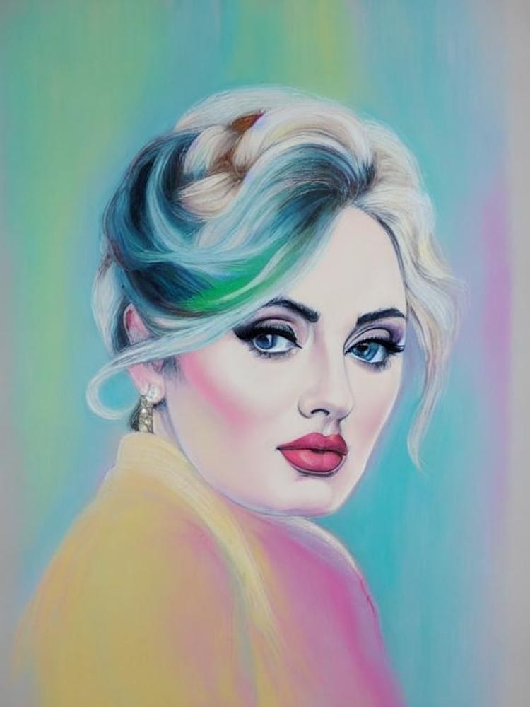 Adele Colourful Illustration