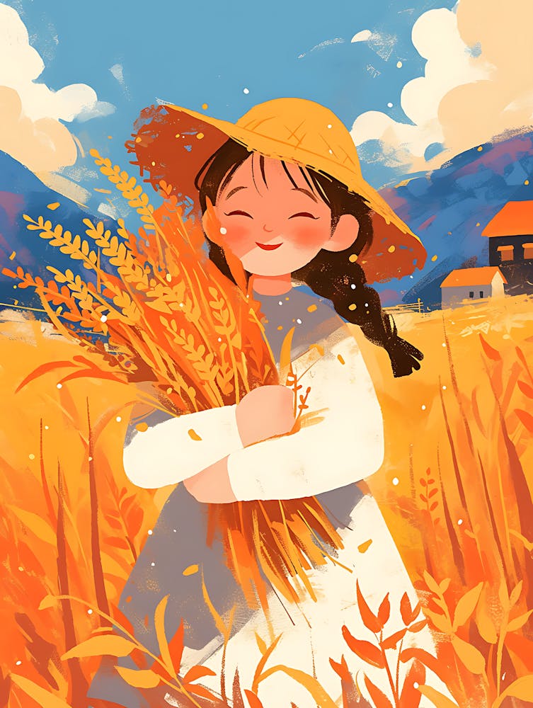 Girl In The Wheat Field