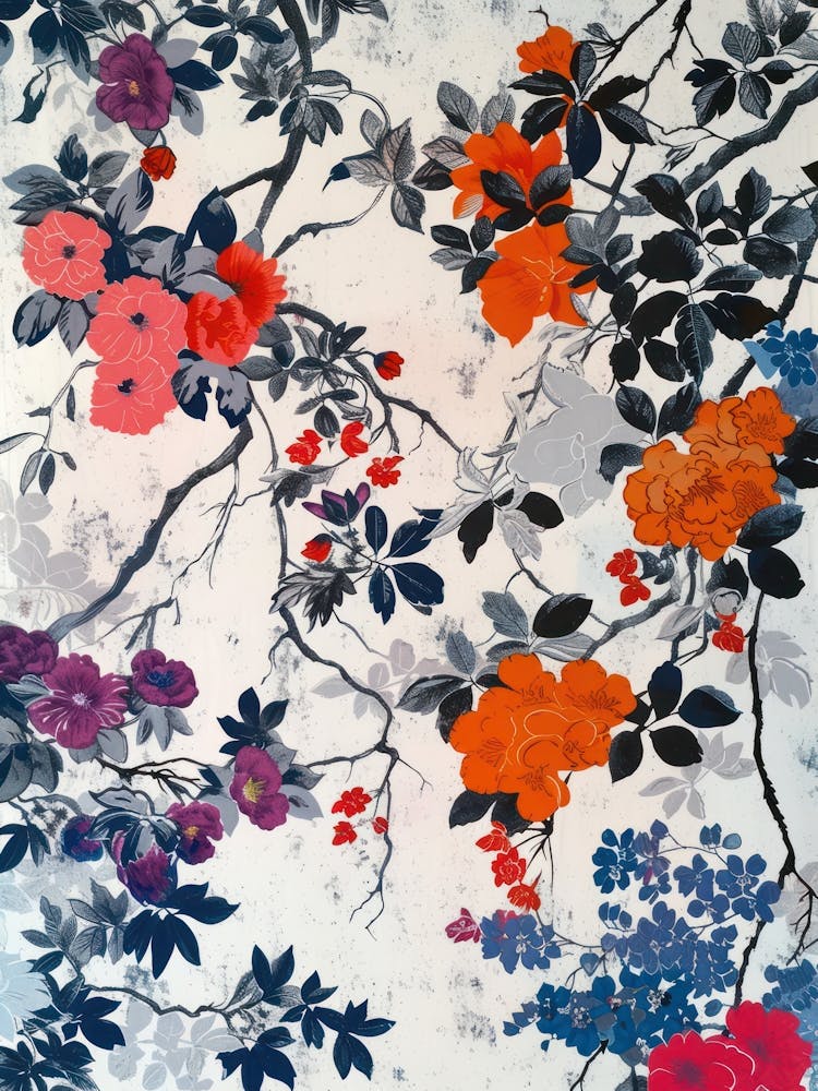 Hokusai  Great Japan Floral Japanese 4
