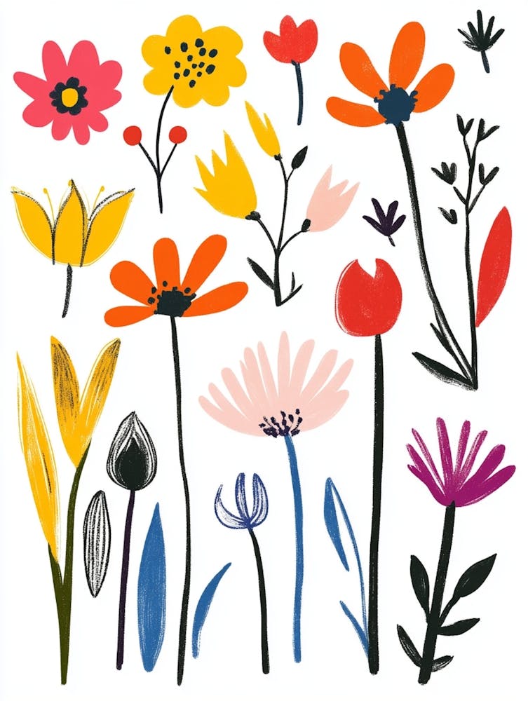 Fleurs à l'aquarelle