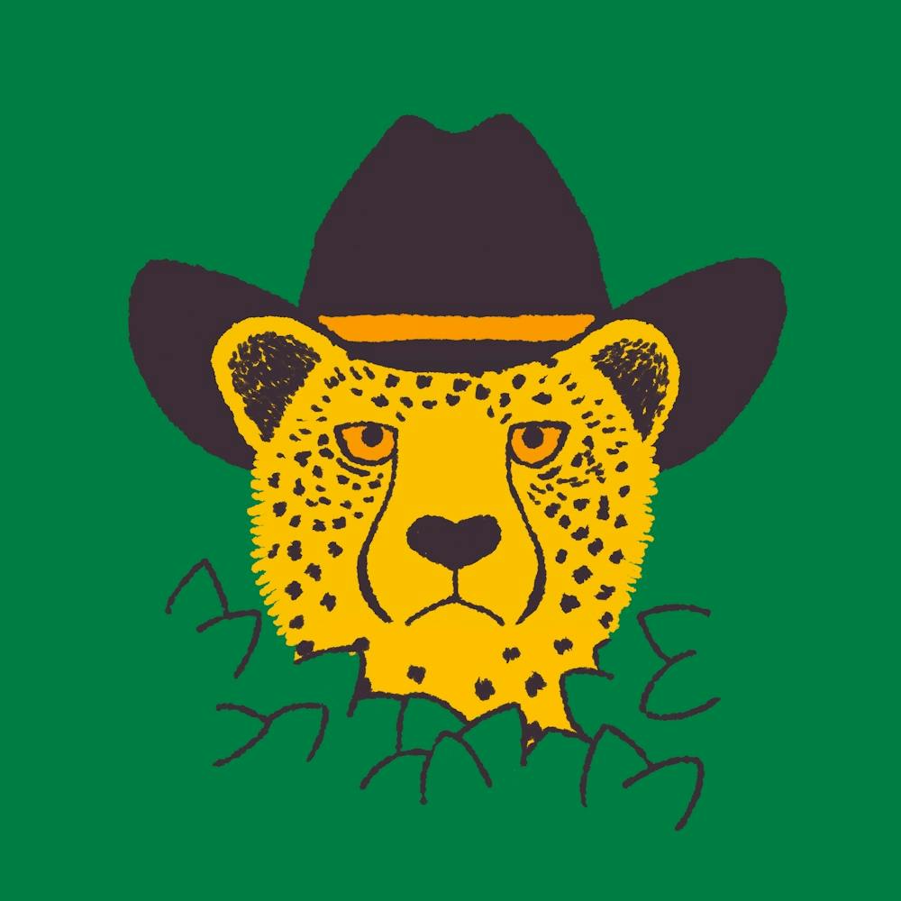 Leafy Cowgirl Cheetah