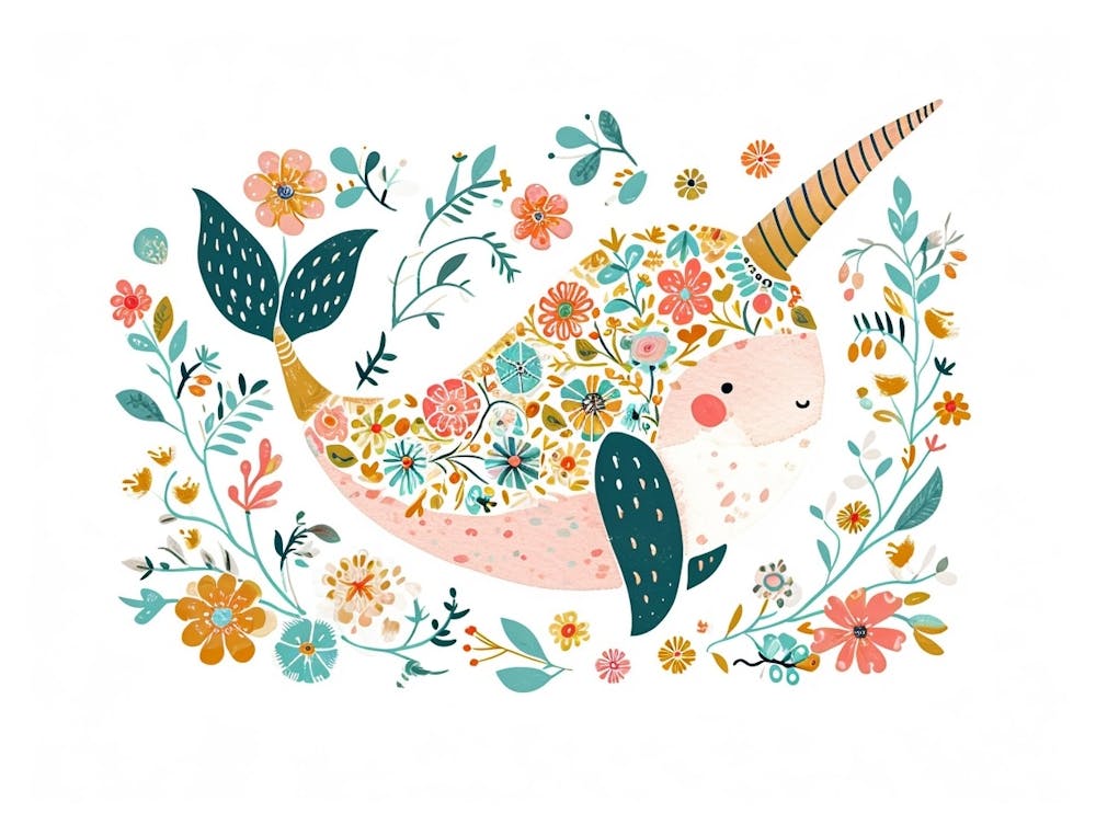 Little Floral Narwhal 2