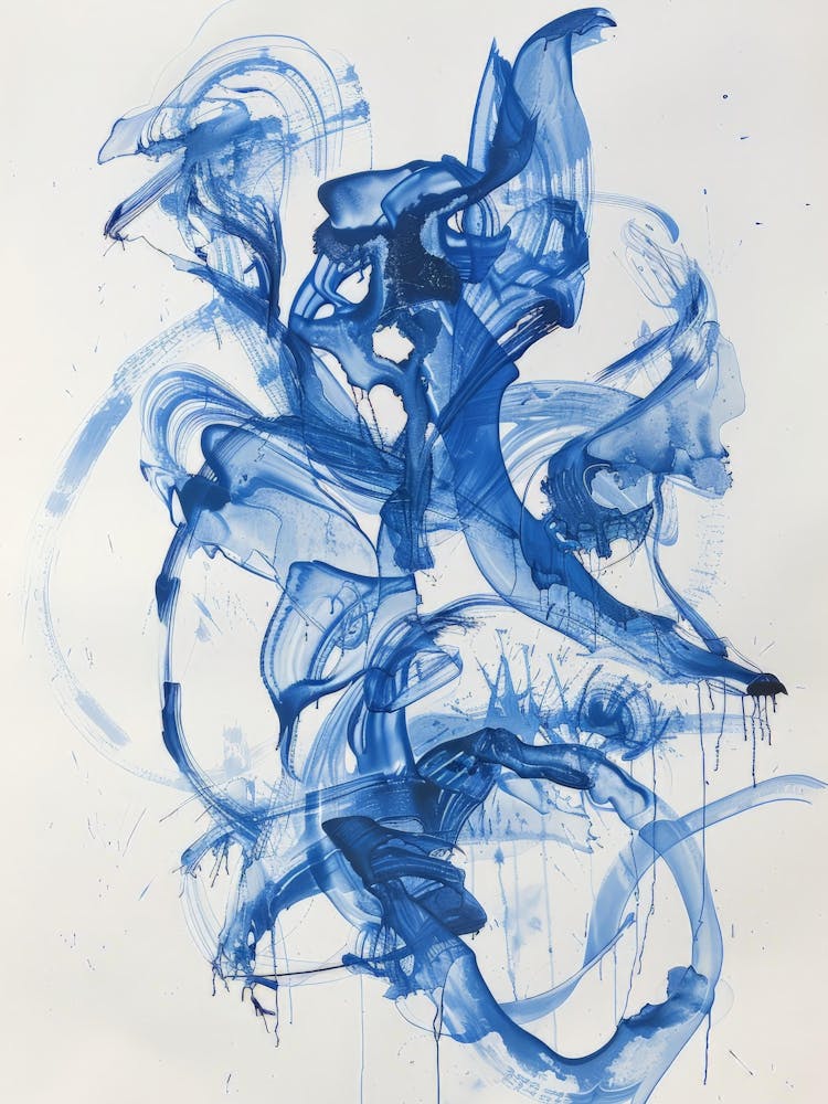 Abstract Blue Painting 6