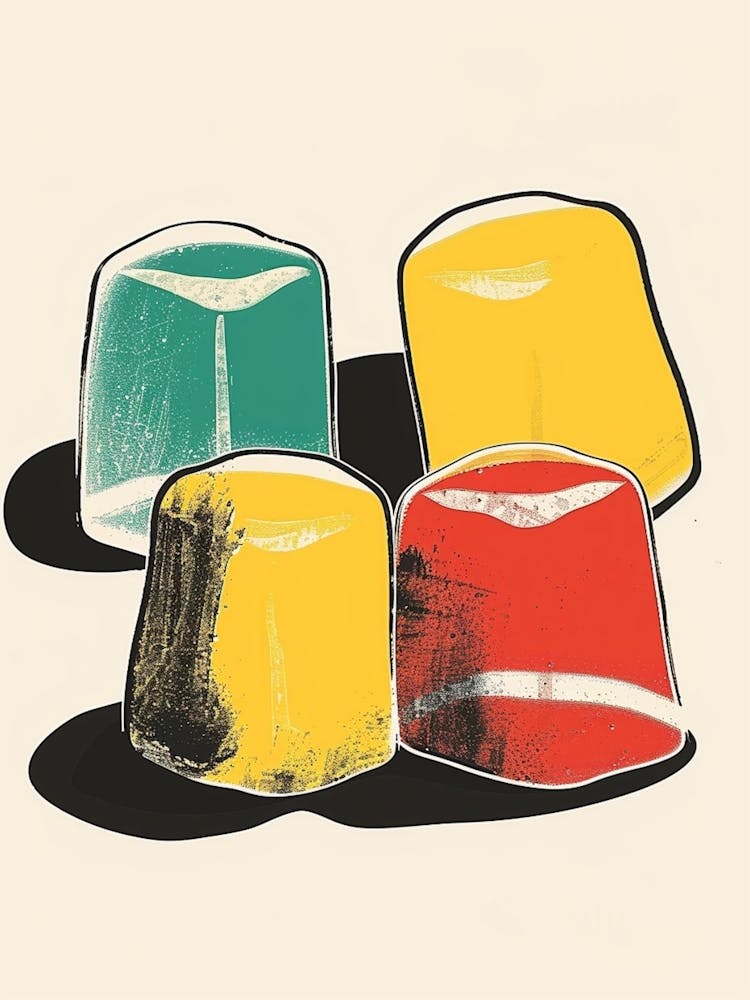 Minimalist Primary Colour Jelly