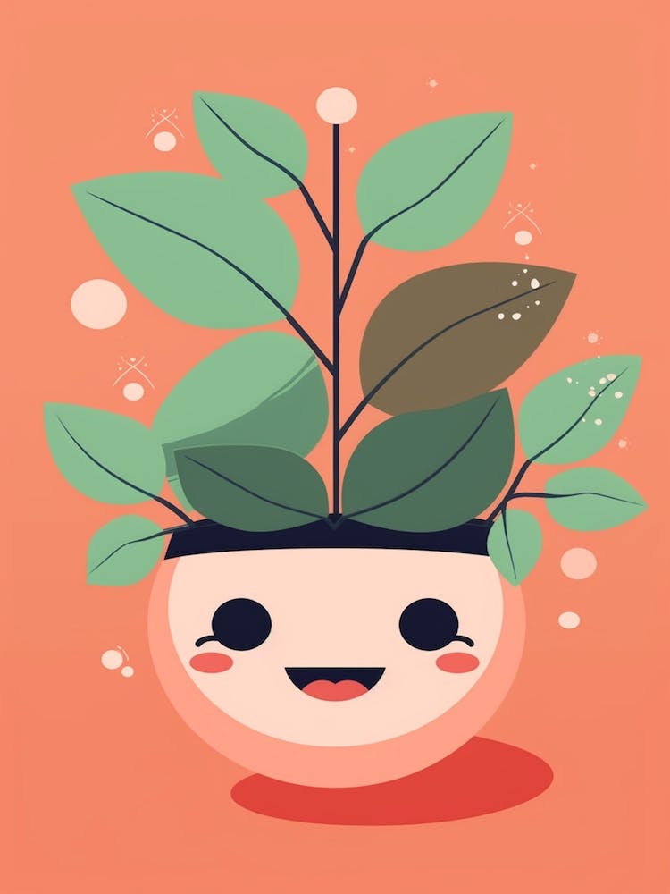 Plant Pot Kawaii Illustration 4
