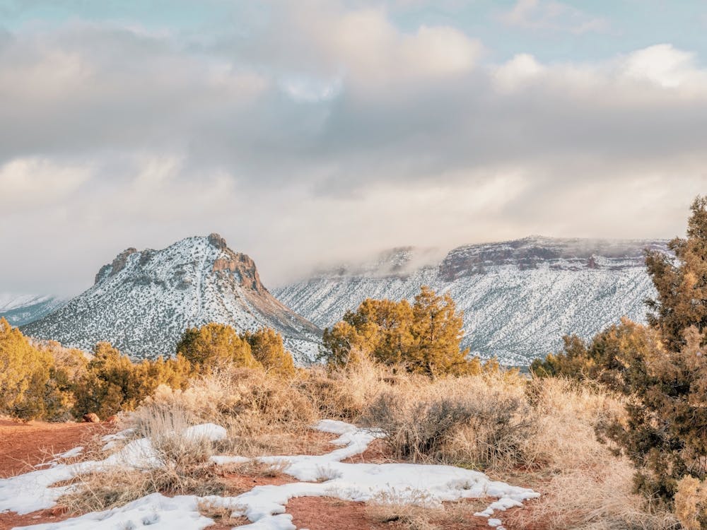 Snowy Utah Desert