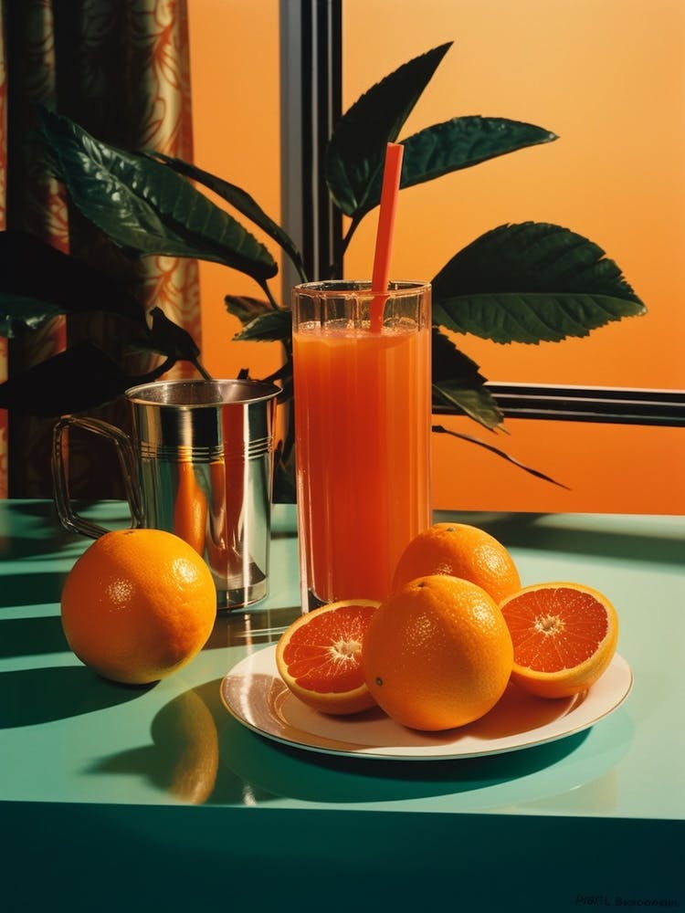 Orangensaft Vintage Kochbuch Stil 1