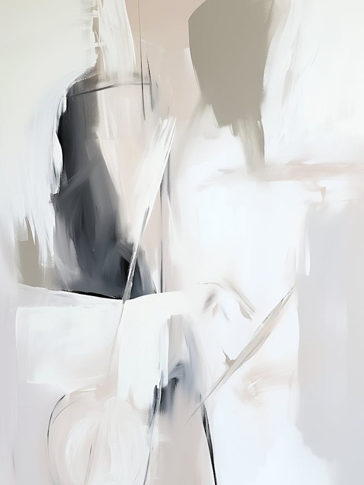 Abstract Malerei, Softe Neutrale Beige Farben