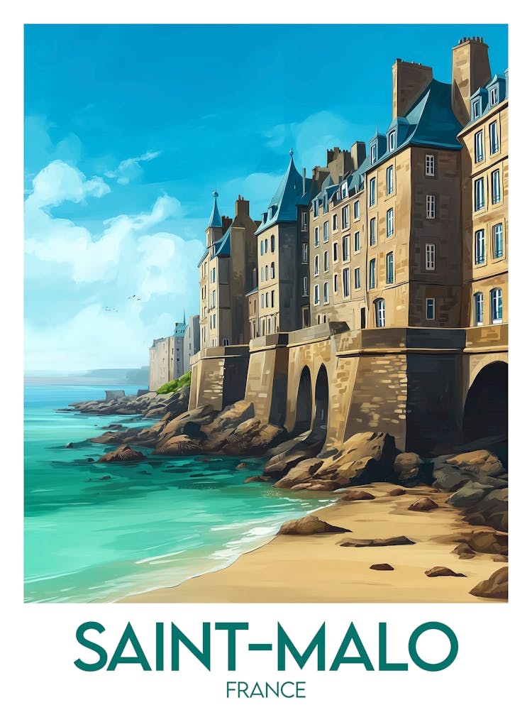 Affiche de voyage Saint Malo 1