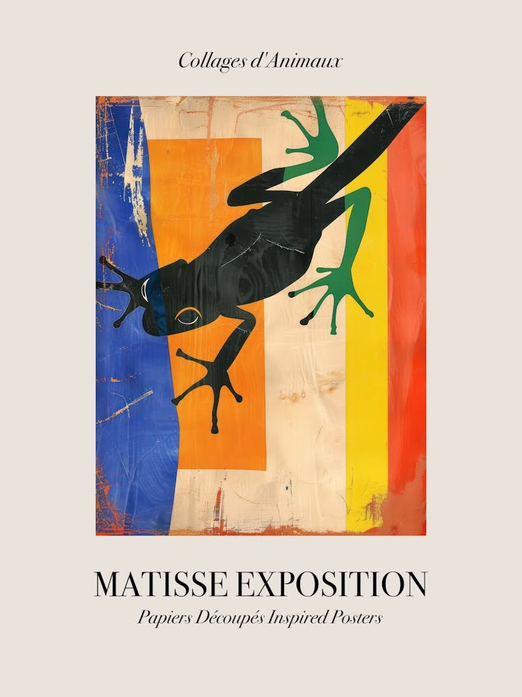 Frog 3 Matisse Inspired Exposition Animals Poster
