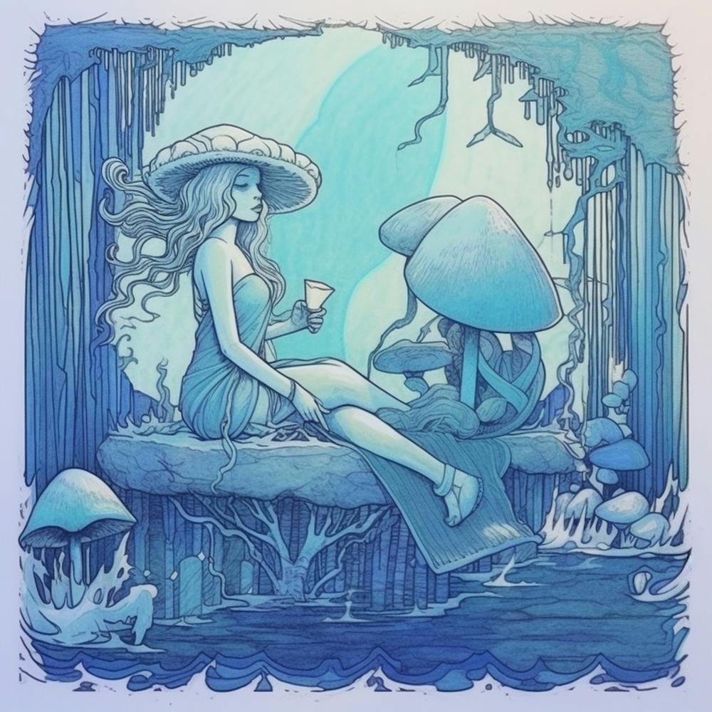 Fairy Sitting On A Mushroom 2
