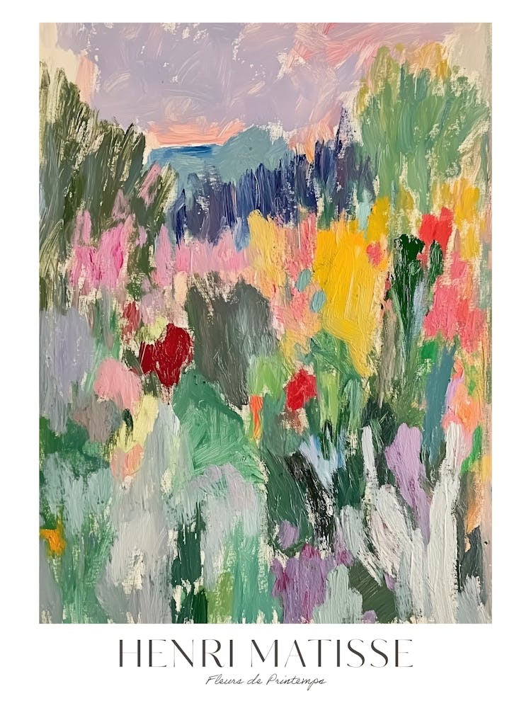 Vintage Henri Matisse Print Spring Wildflowers Abstract Floral Impressionism French Decor