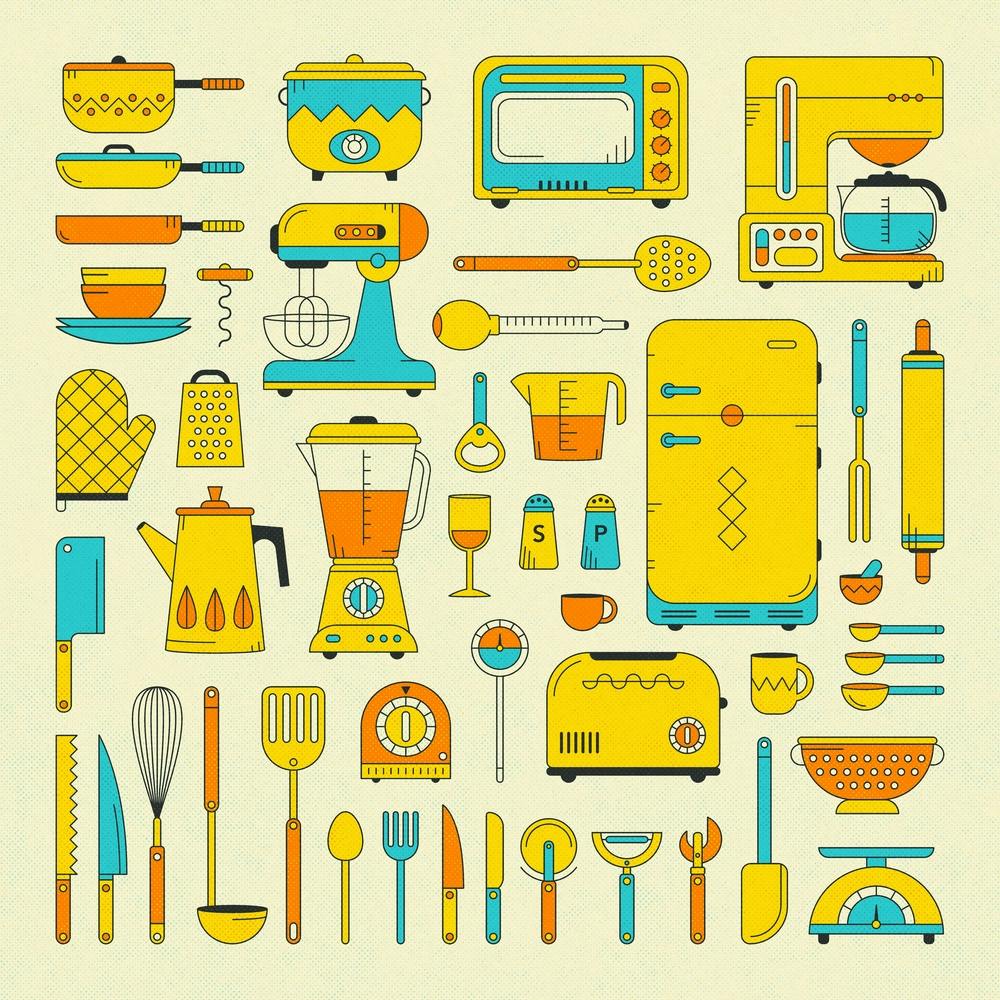 Retro Kitchen Square