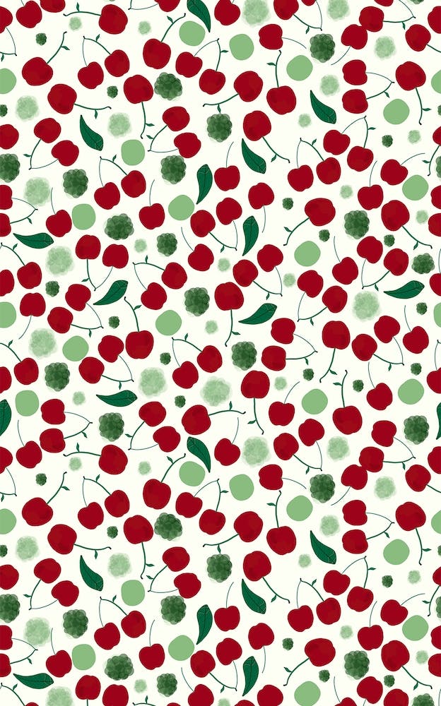 Cherries Dots Leaves