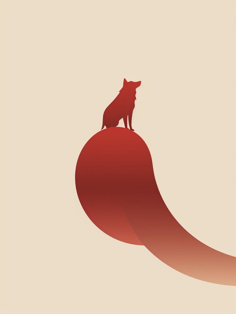 Wolf Minimalist Abstract 2