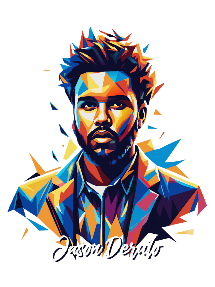 Jason Derulo 02 Portrait Music Icon Style WPAP Pop Art