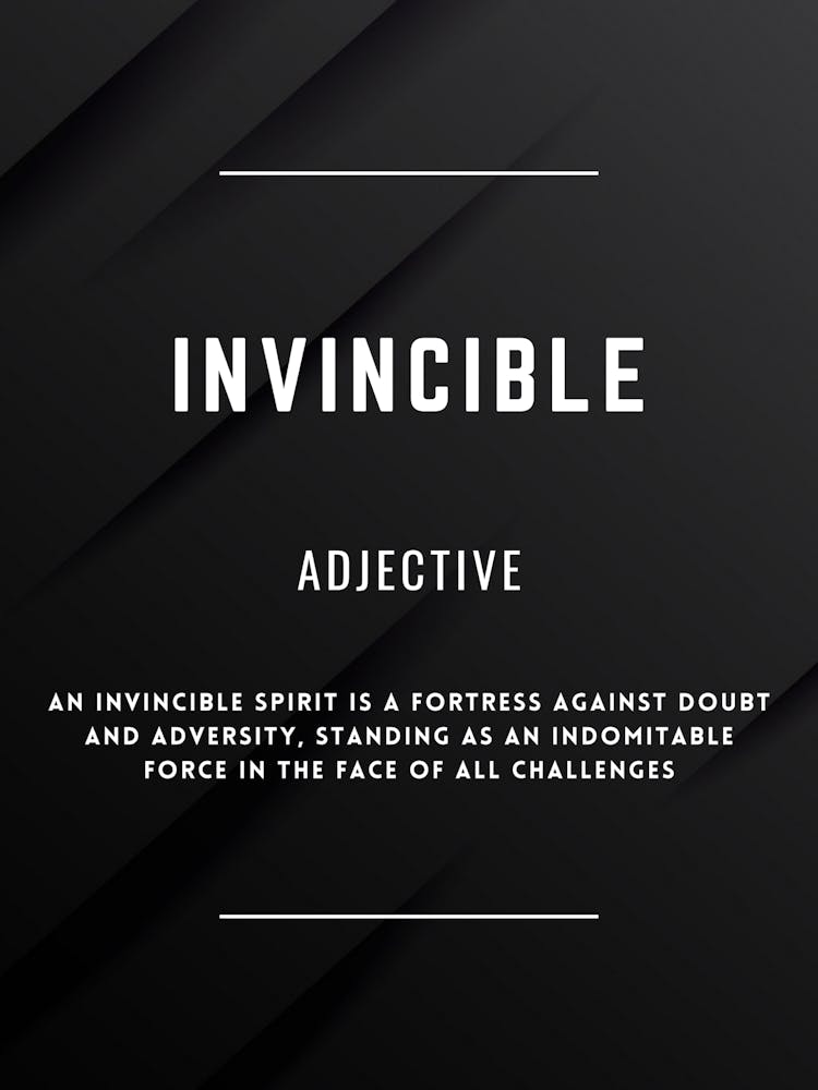 Invincible Adjective