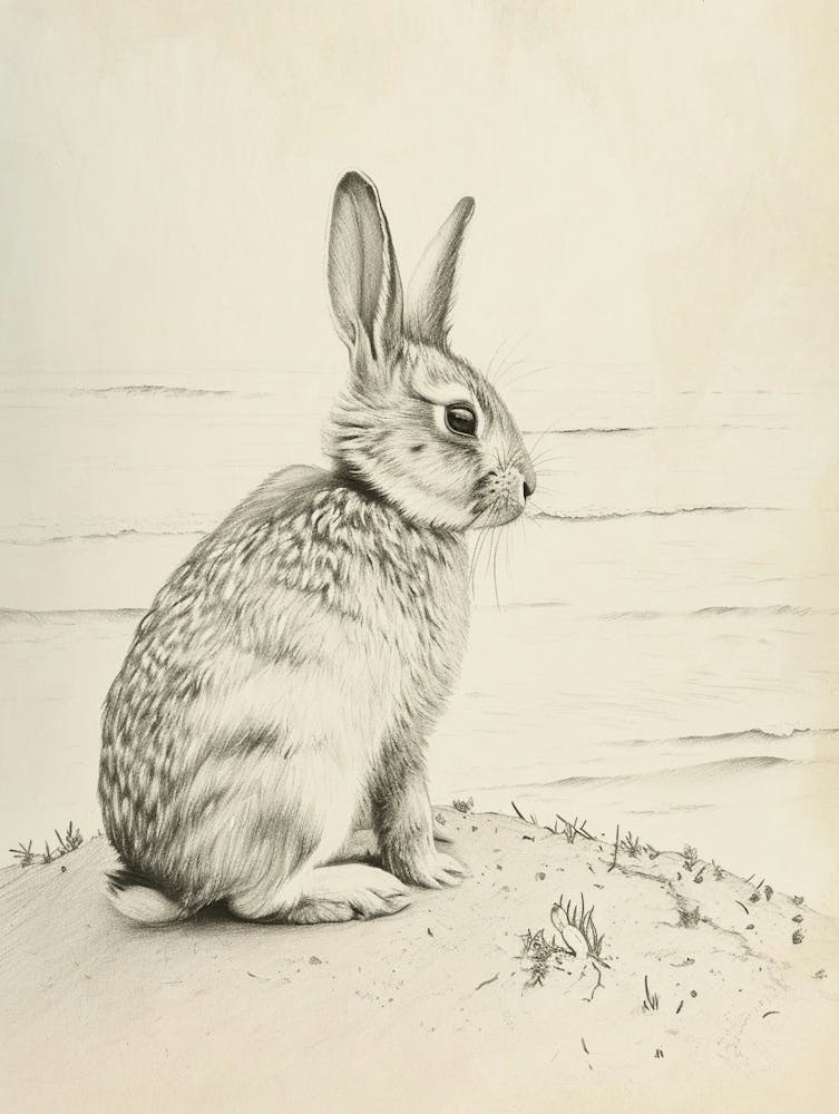Silver Marten Rabbit Drawing 2