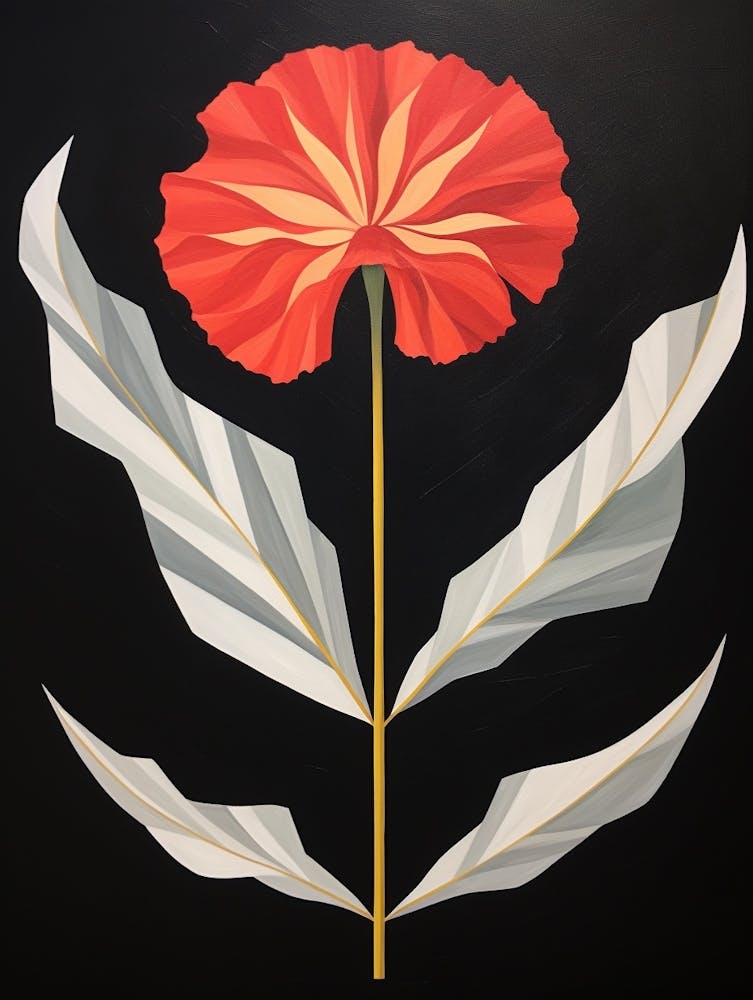 Nelke 3 Hilma Af Klint Inspirierte Blumenillustration