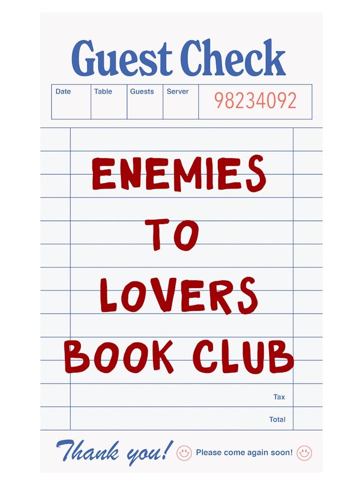 Enemies to Lovers Book Club Poster