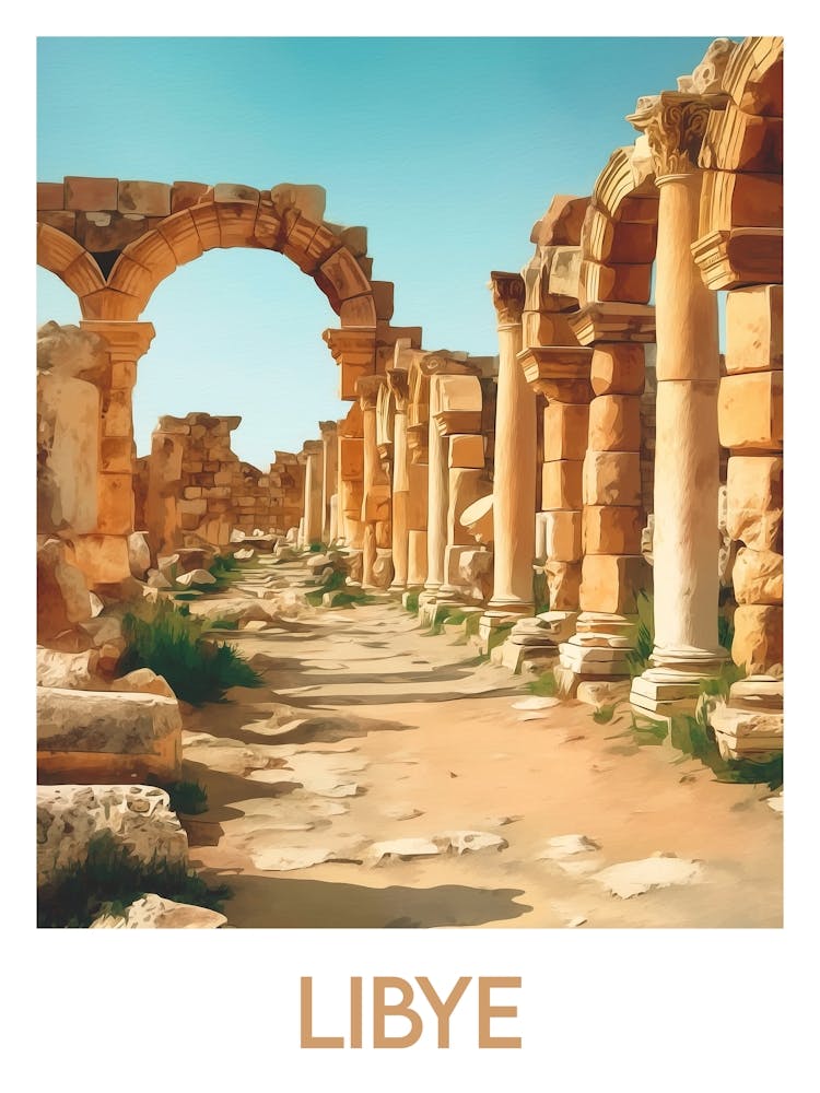Affiche de voyage Libye