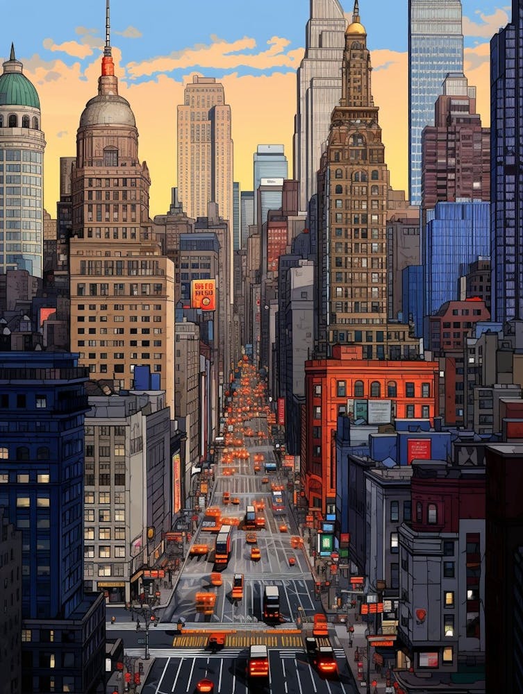 New York Pixel Art 3