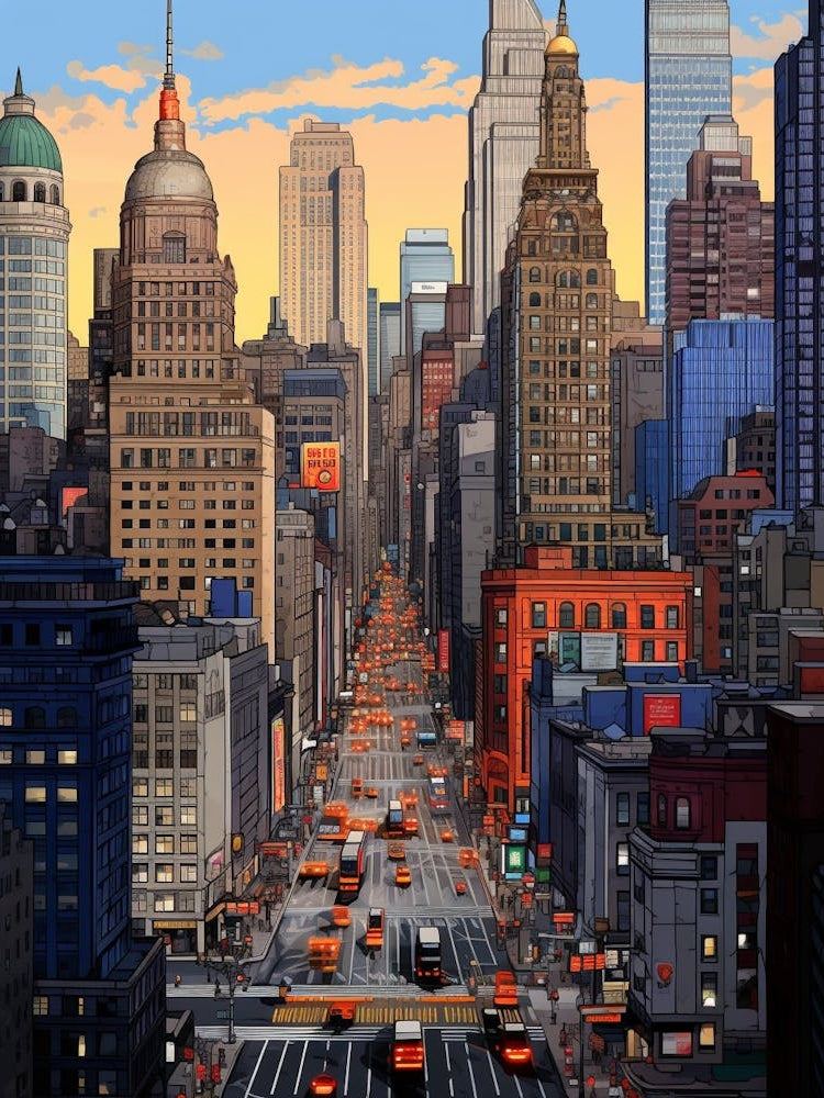 New York Pixel Art 3