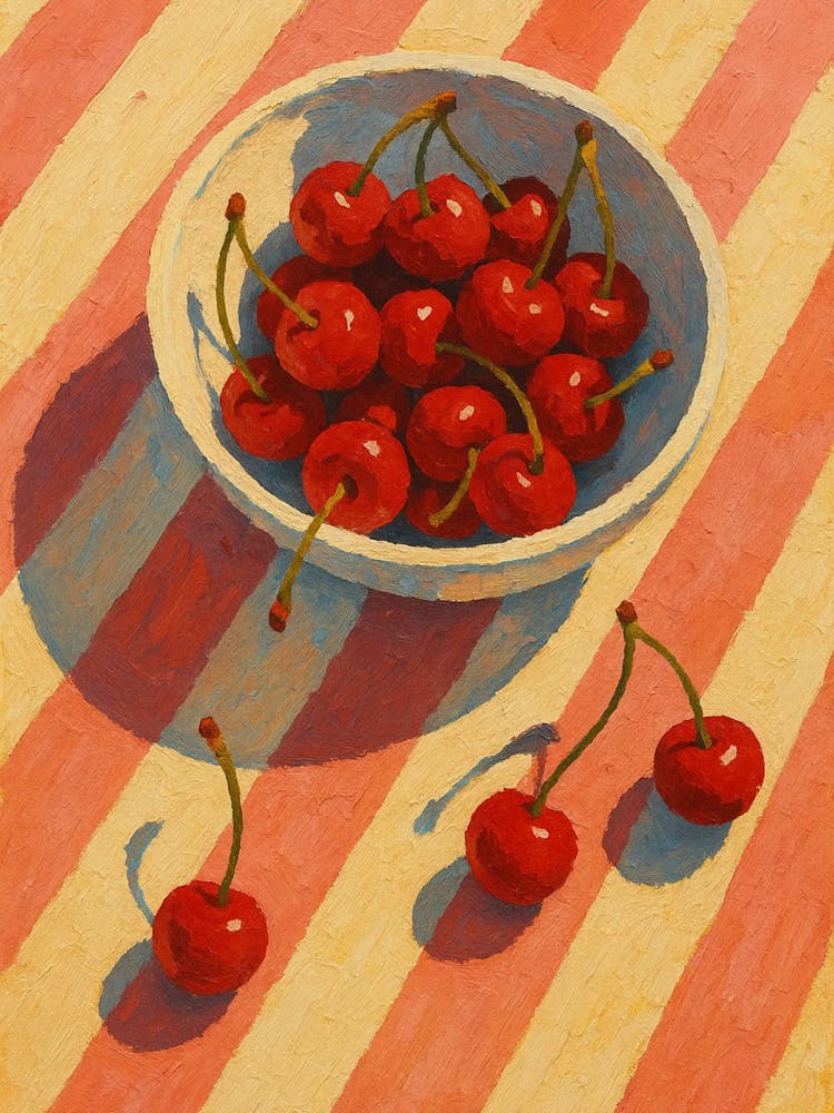 Cherries In A Bowl 2