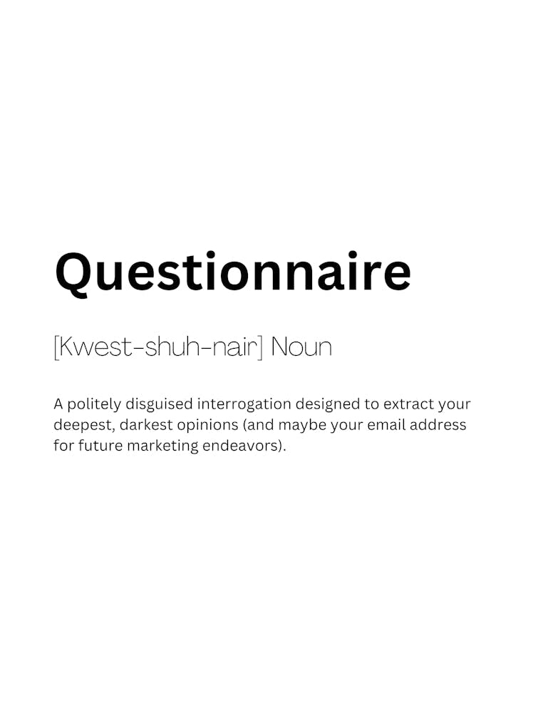 Questionnaire Definition Meaning