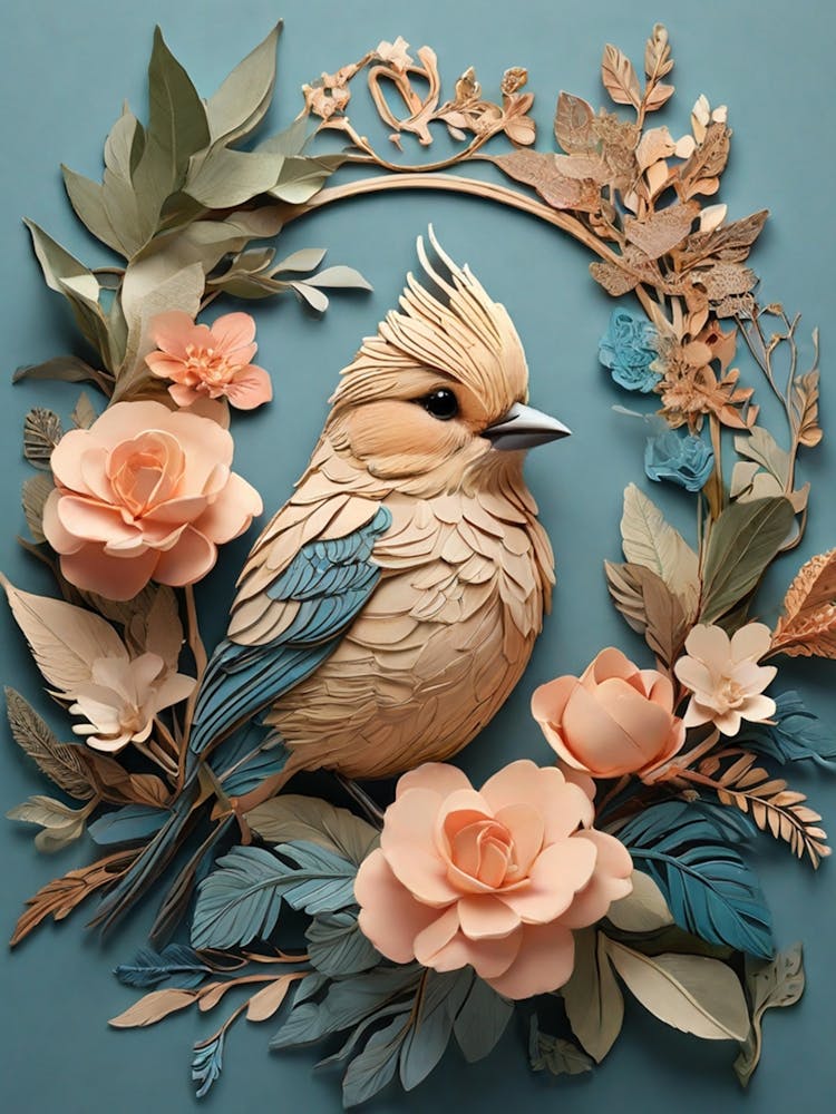 Bird In A Wreath 3