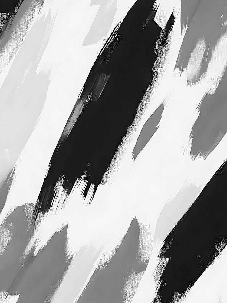 Abstract Black And White Painting 17