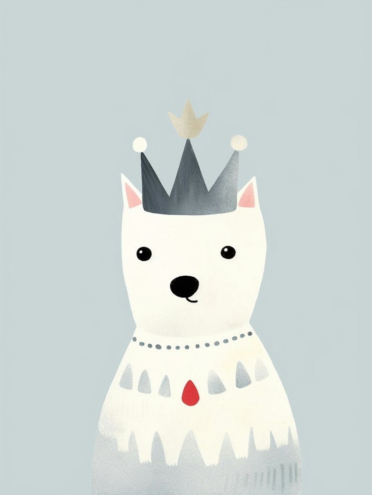Little Arctic Fox 3 Wearing A Crown
