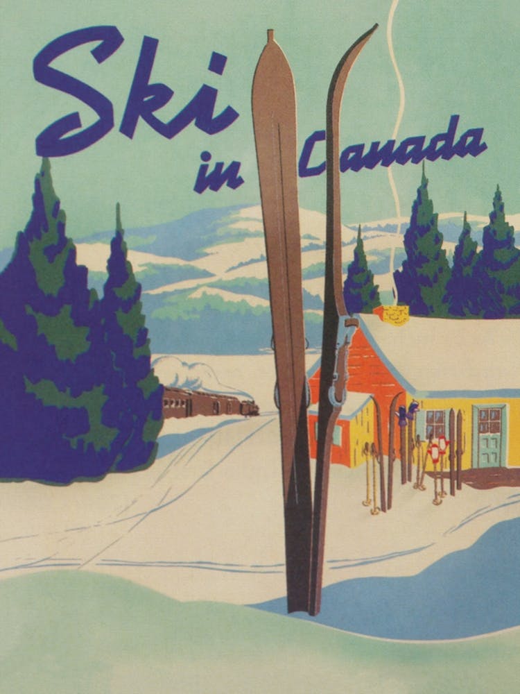 Ski In Canada Vintage Ski Poster 2
