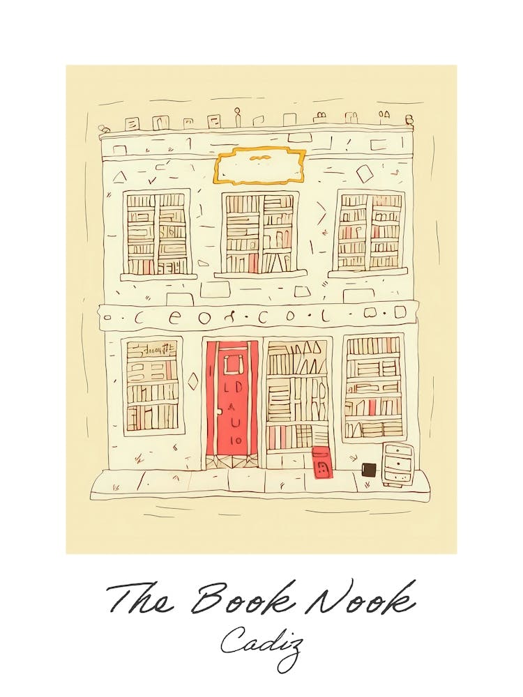 Cadiz The Book Nook Pastel Colours 2 Poster