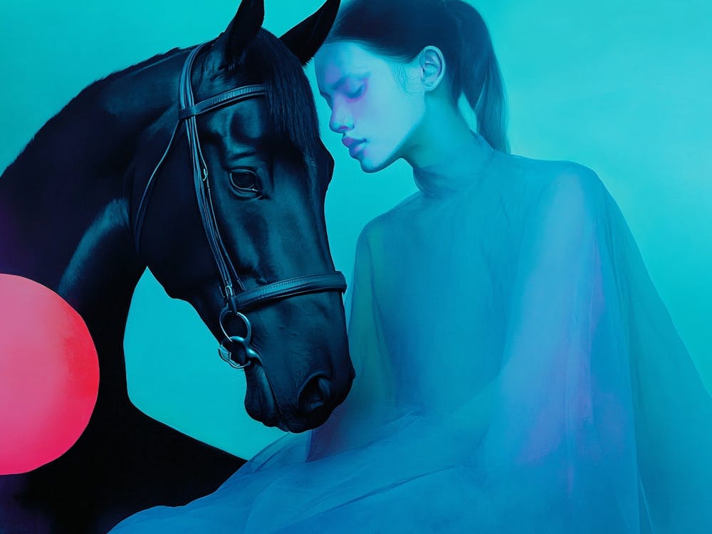 Girl And A Horse