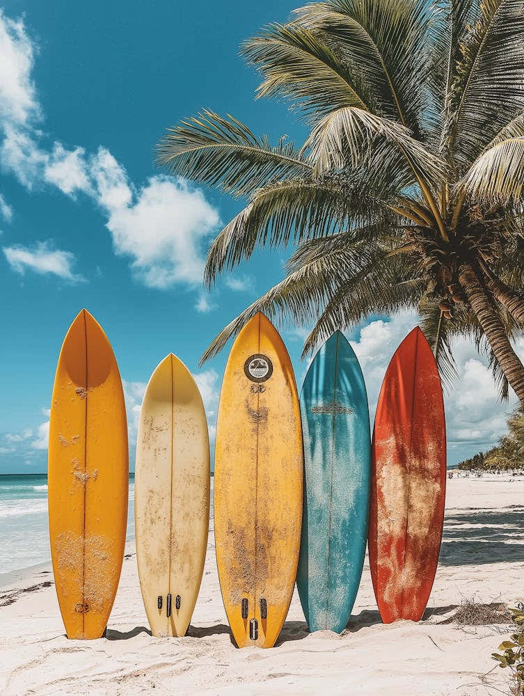 Surfboards On The Beach 1