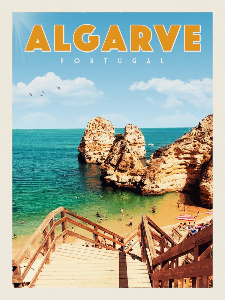 Algarve Portugal Travel Poster