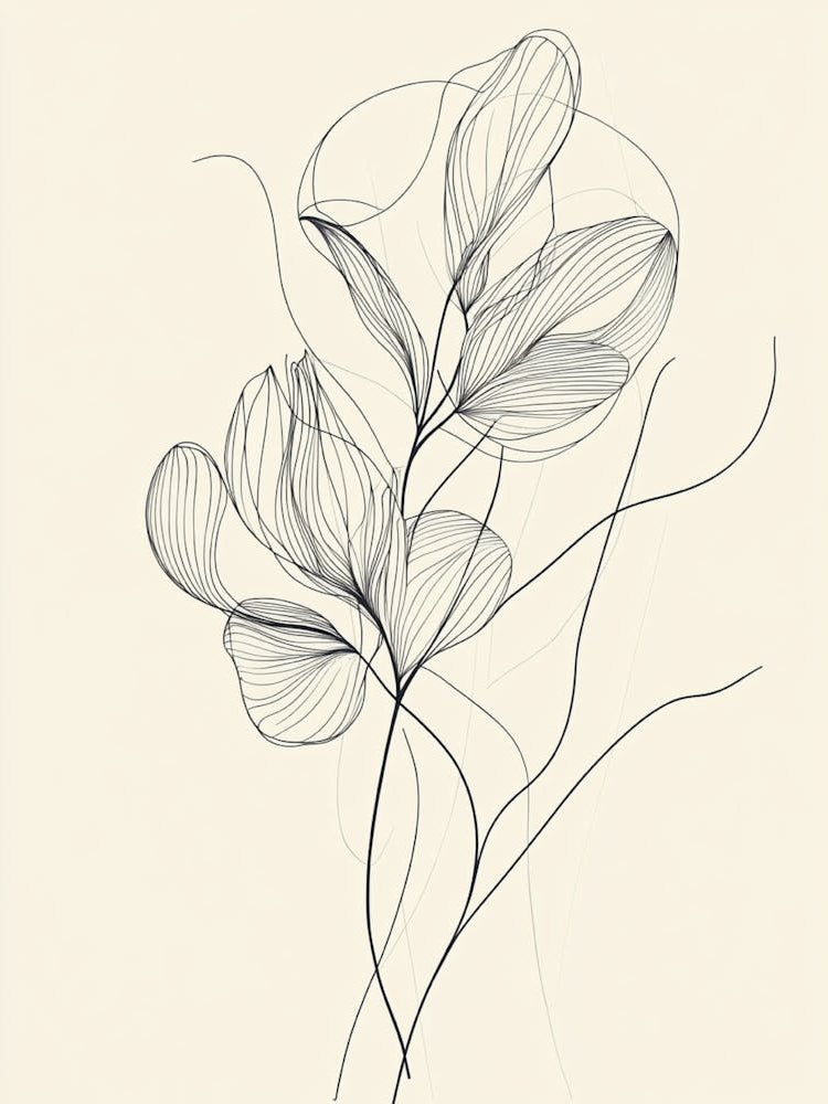 Abstract Flower Drawing