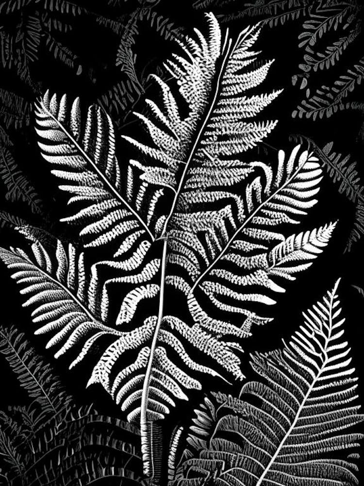 Rusty Back Fern Linocut