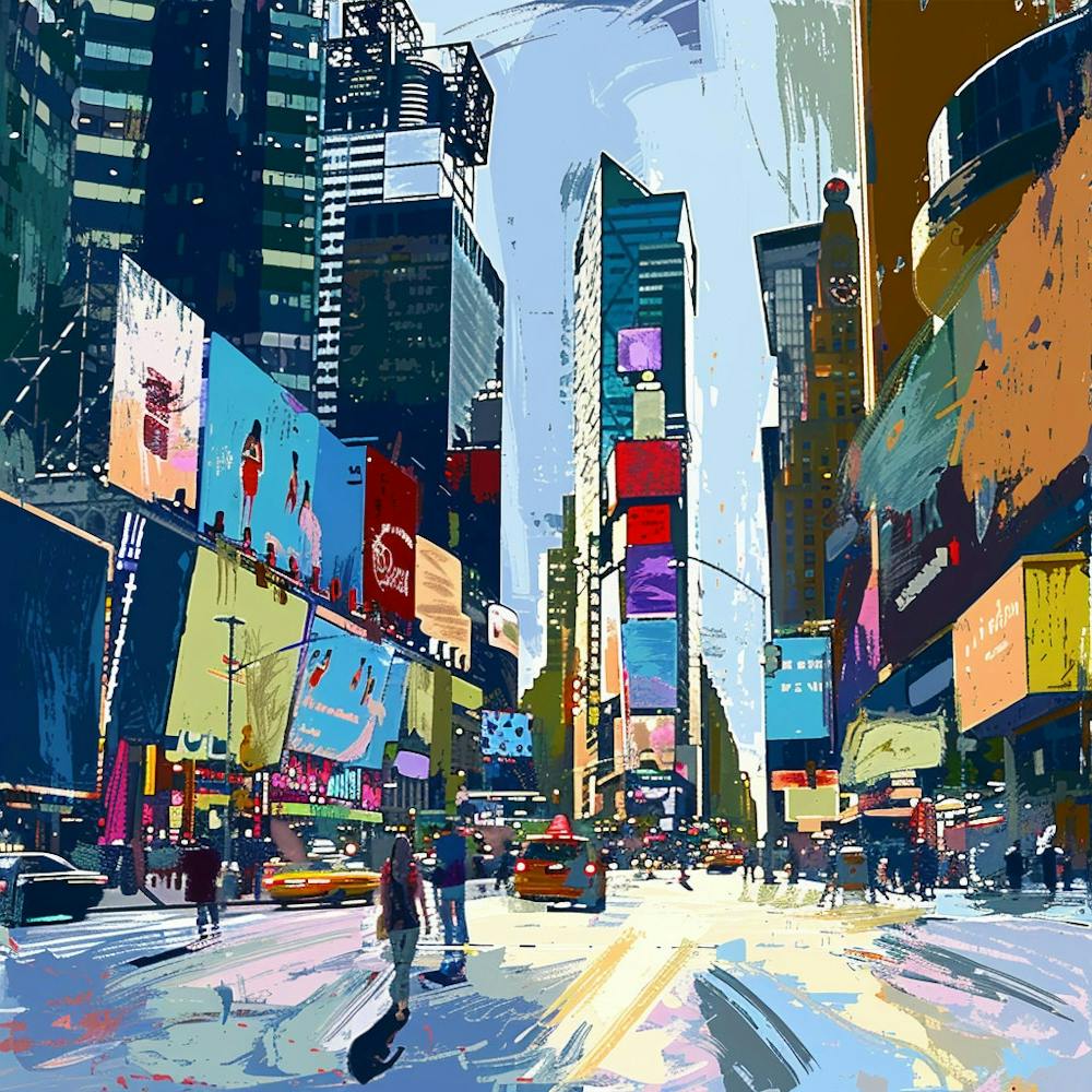 Times Square Oil Painting 2
