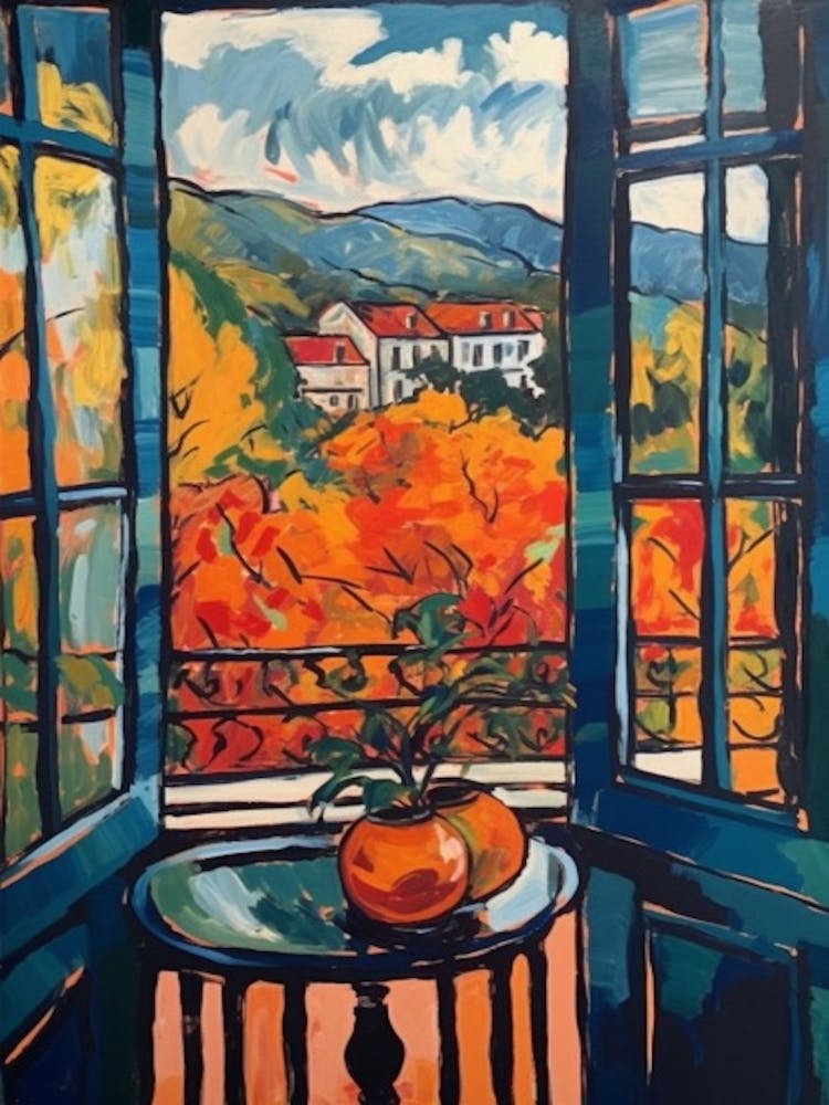 Window Edinburgh Scotland In The Style Of Matisse 1