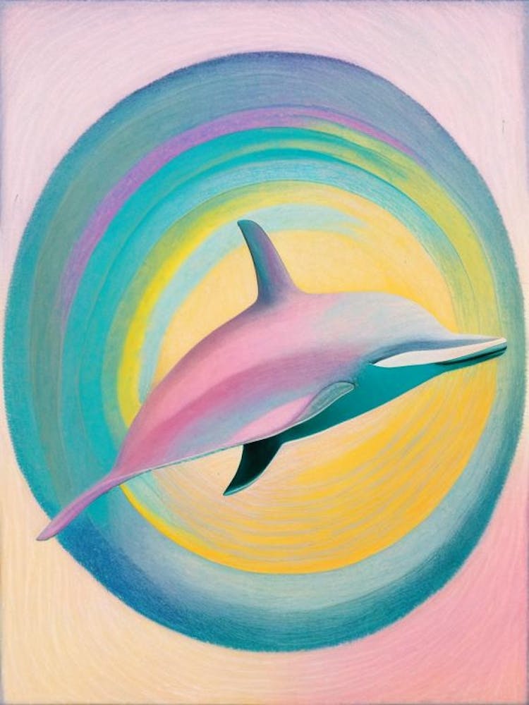 Spinner Dolphin Abstract Pastel