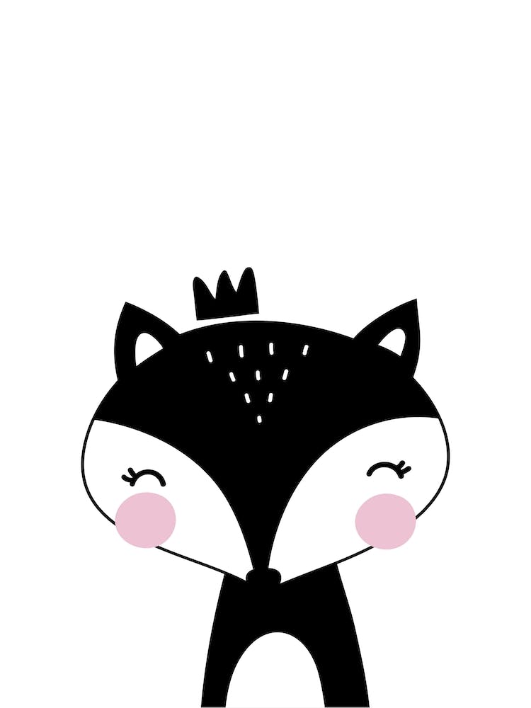 Black Fox with Crown